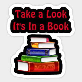 Take a Look, It's in a Book Sticker